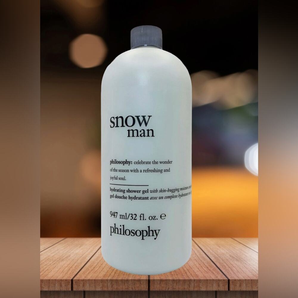 NEW! Philosophy Snow Man Hydrating 3-in-1 Shampoo Shower Gel & Bubble Bath 32 Oz